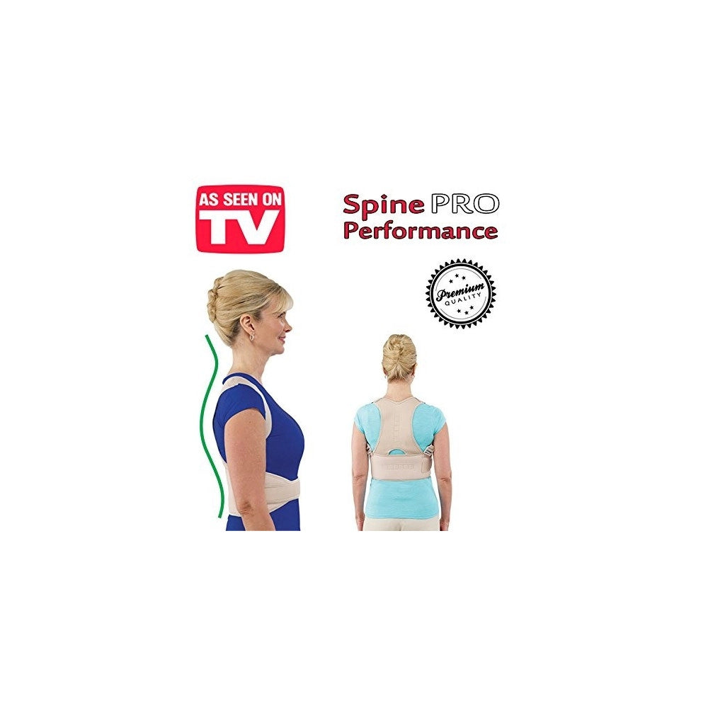 Trade Shop - Fascia Posturale Spine Pro Per Dolore Schiena Dorsali Elastica Corretta Postura -    L-xl