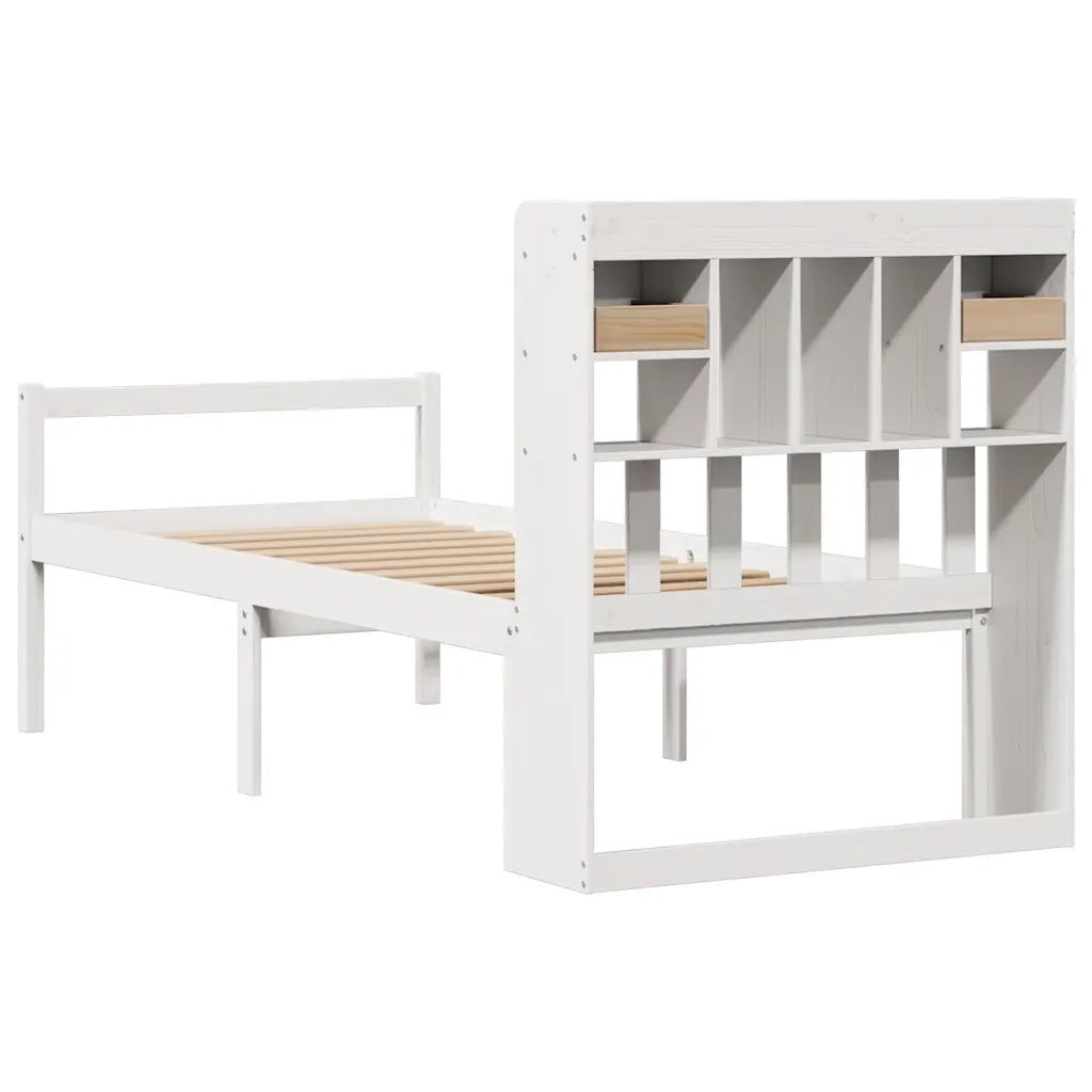 Letto con Libreria senza Materasso 75x190 cm in Legno Pino 3322040