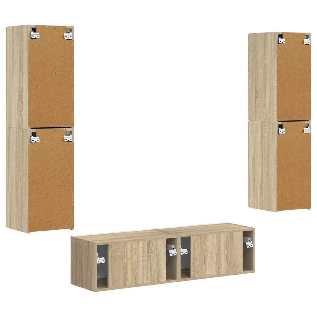 Set mobile TV 6 pcs Rovere Sonoma Legno multistrato 3409125
