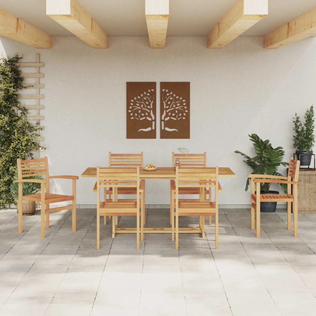 Set da Pranzo per Giardino 7 pcs Marrone Legno di teak solido 3375778