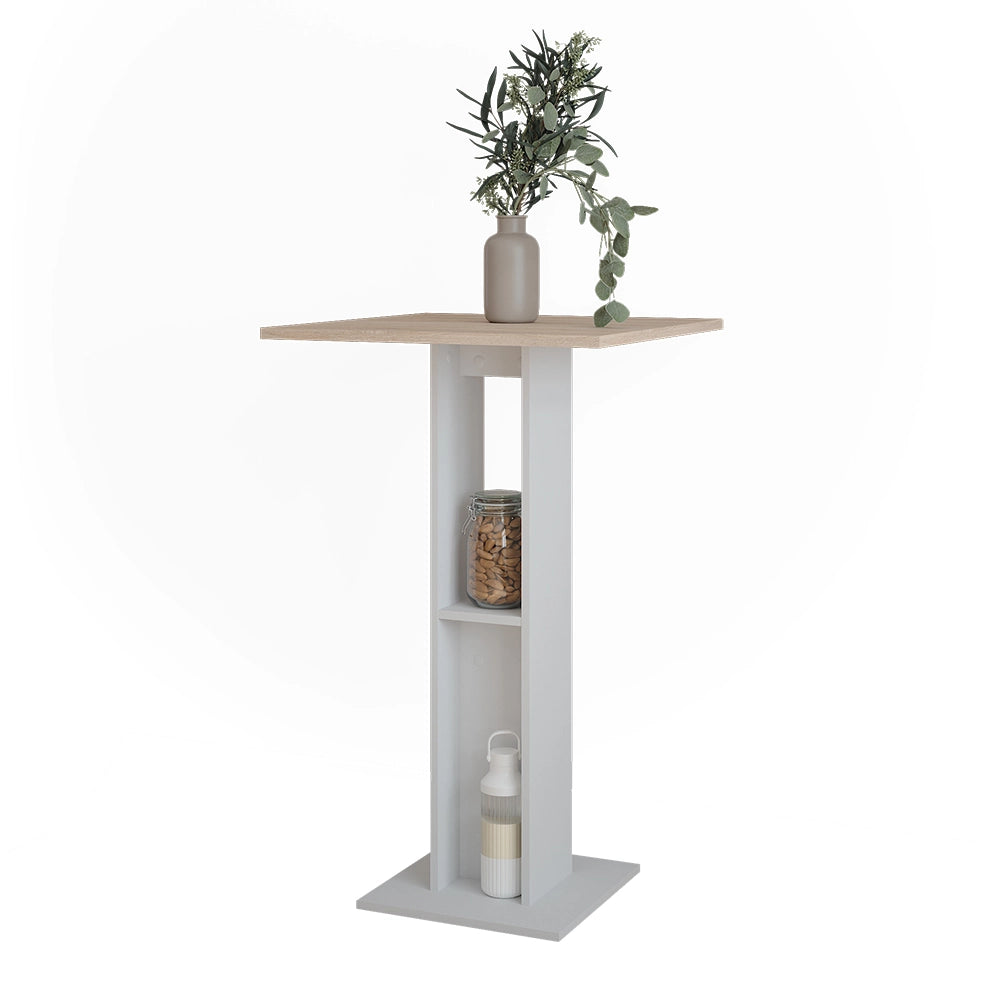 Vicco Tavolo da bar Bianco/Sonoma 65 x 65 cm