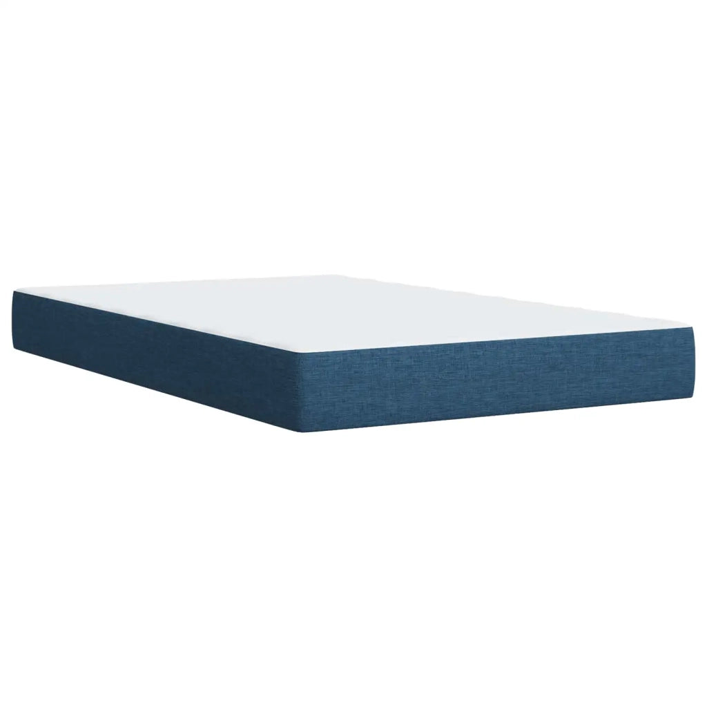 Letto box spring con materasso Blu 120 x 190 cm Tessuto 3451432