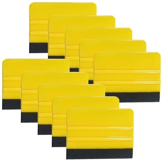 Rakel Ergonomica Antiscivolo - 10 pezzi - Foliatore di alta qualità - Grafico pannello di supporto - Rakel universale - Realizzato in plastica duratura