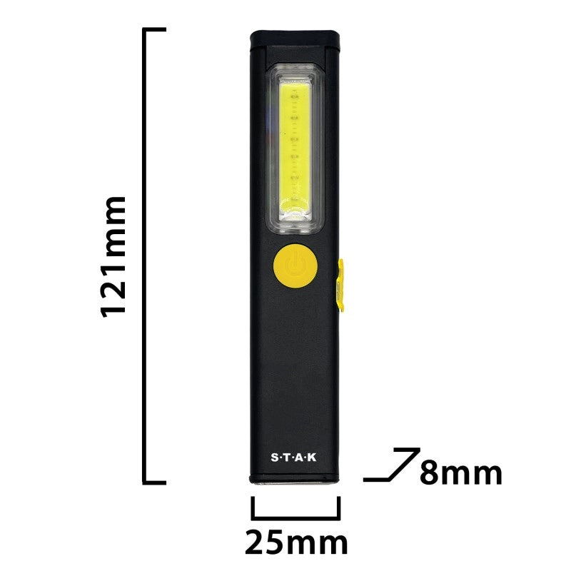 Torcia LED STAK extra sottile in alluminio ST476 200 lumen