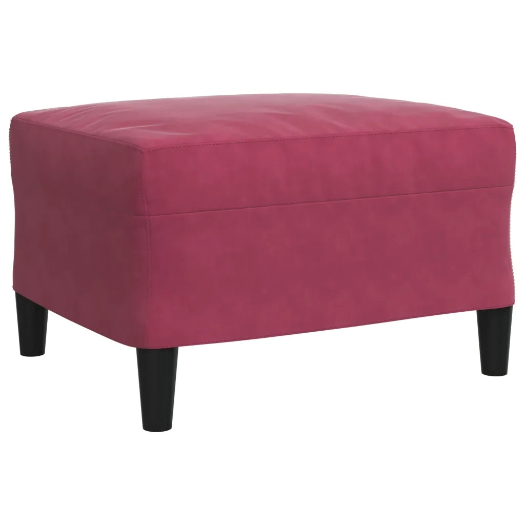 Set di Divani 4 pz con Cuscini e Rinforzi Rosso Vino in Velluto 3278385