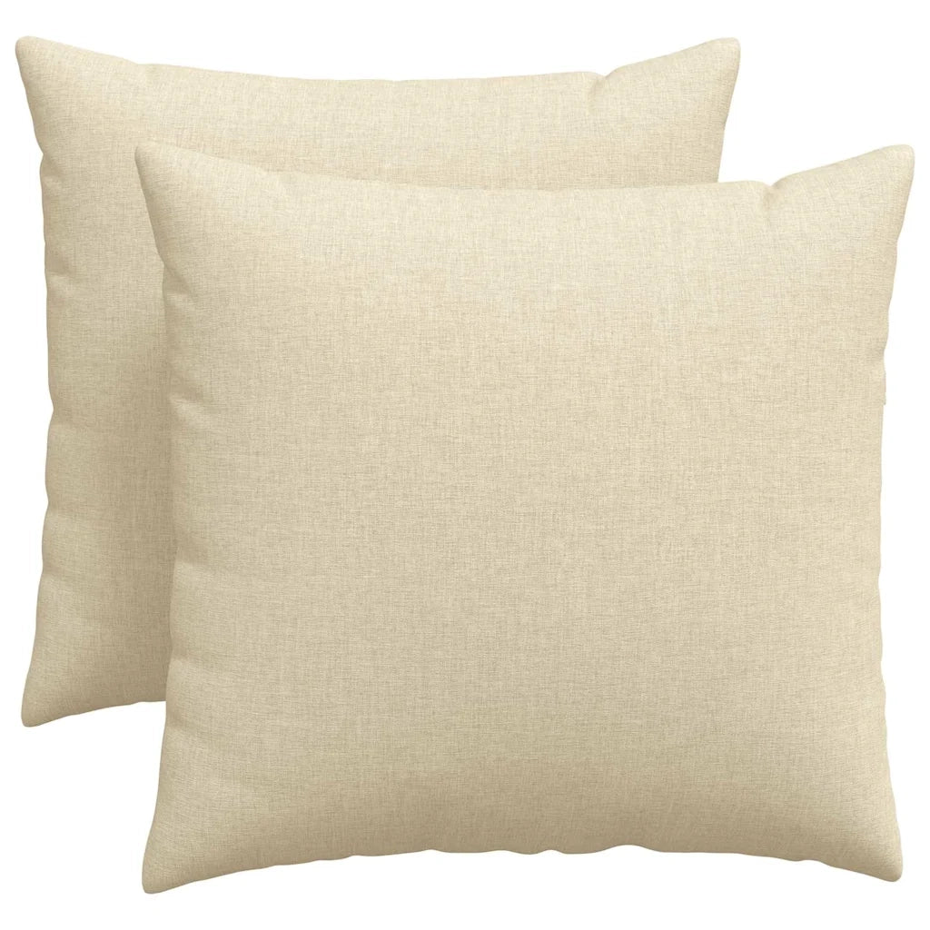 Cuscini da Divano 2 pcs Crema 50 x 50 cm Tessuto 42013961
