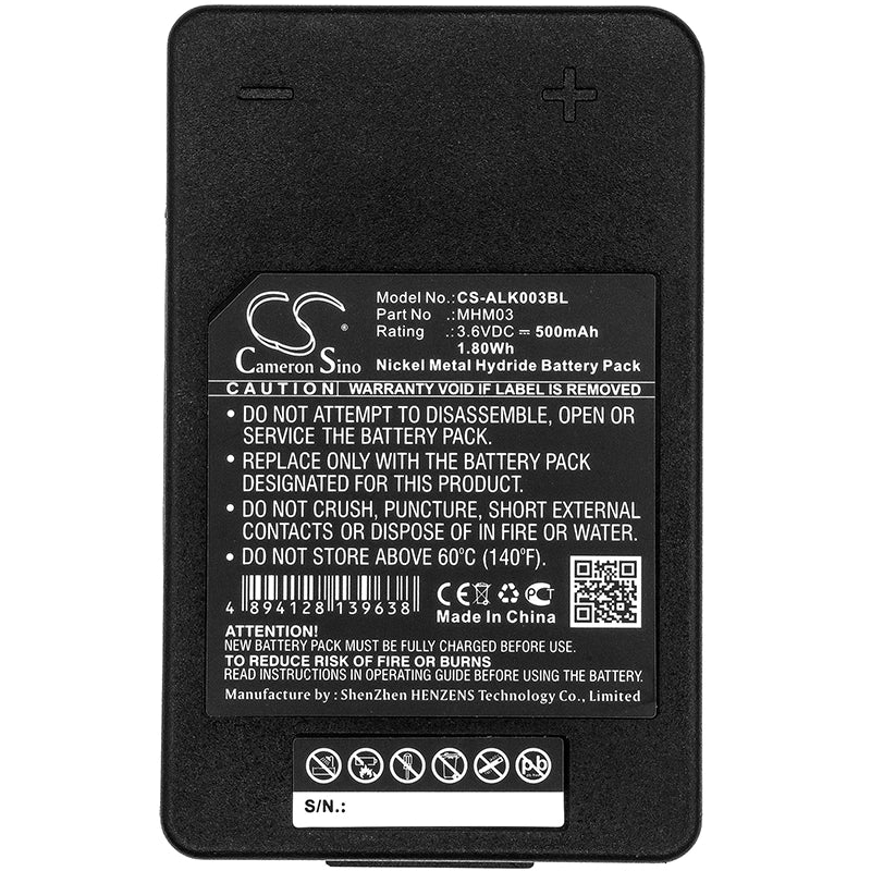 BATTERIA COMPATIBILE AUTEC ALK003BL NiMH 3,6V 500 mAh