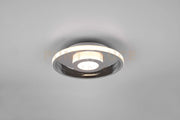 ASCARI H2O PLAFONIERA LED 28W 3200lm, 3000K CROMO CON DIMMERAZIONE CON INTERRUTTORE IP44 D.30CM