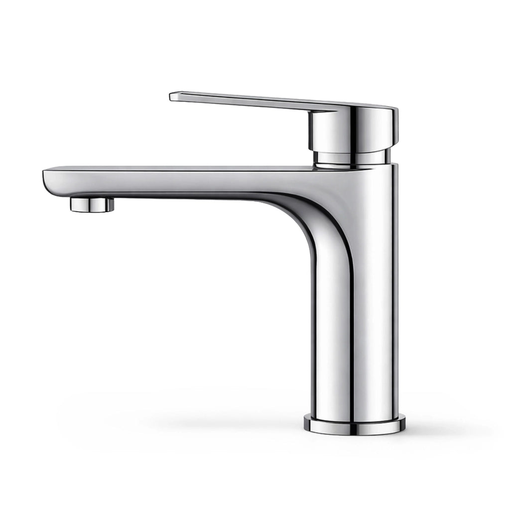 Rubinetto lavabo basso bagno miscelatore monocomando cromato AXON