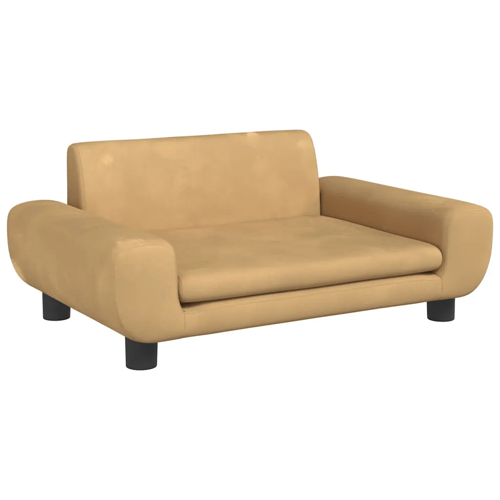 Lettino per Cani Marrone 70x45x33 cm in Velluto 171993