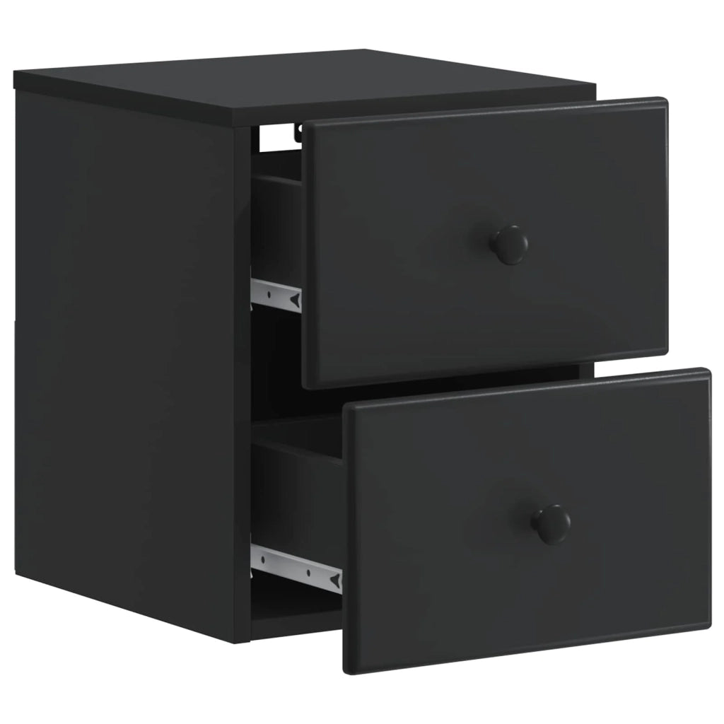 Mobiletto da notte a muro 2 pcs Nero 34,5 x 33 x 40 cm 899148