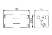 Portapile per 4 stilo (aa)