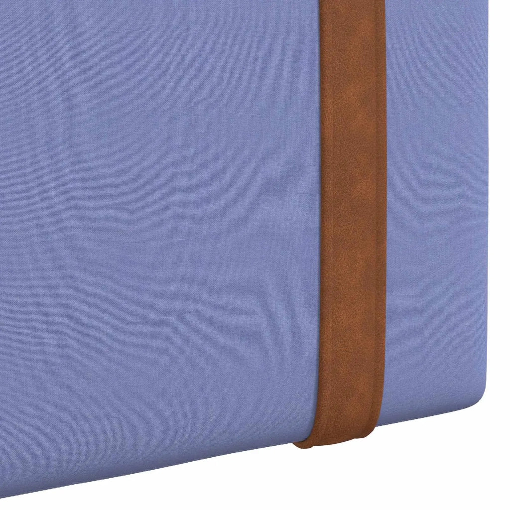 Testiera | Testata sospesa Con luce LED Blu jeans PU Antico