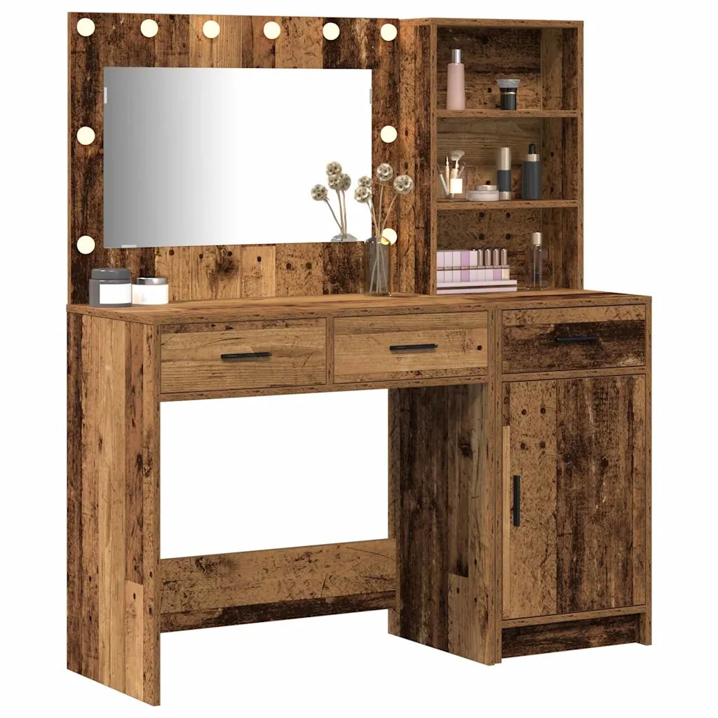 Tavolo da Trucco con cassetto 2 pcs Marrone Legno multistrato 3334270