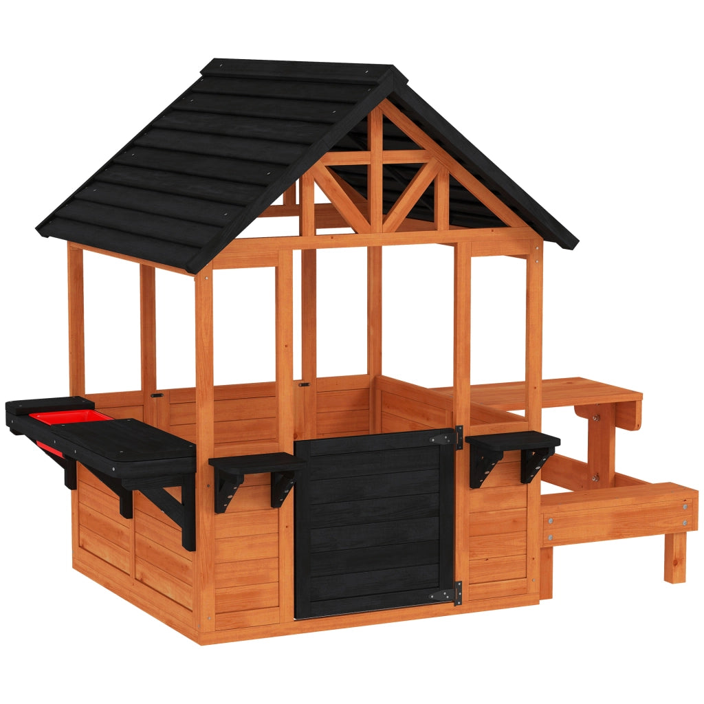 Casetta per bambini giardino in legno ¨C Minimal ¨C marrone