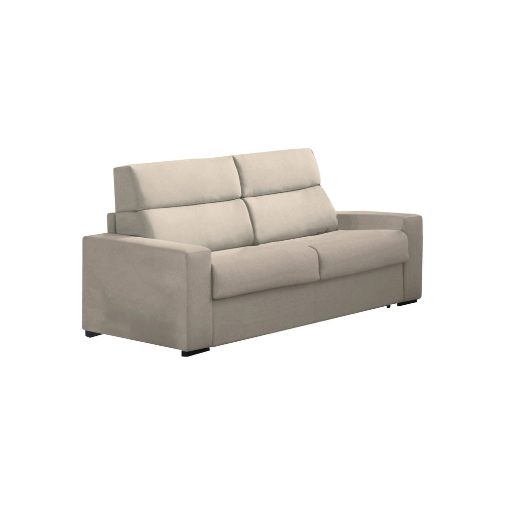 Sonico, Divano Letto 2 Posti Sfoderabile Made in Italy, 200x95 cm Grigio Tortora