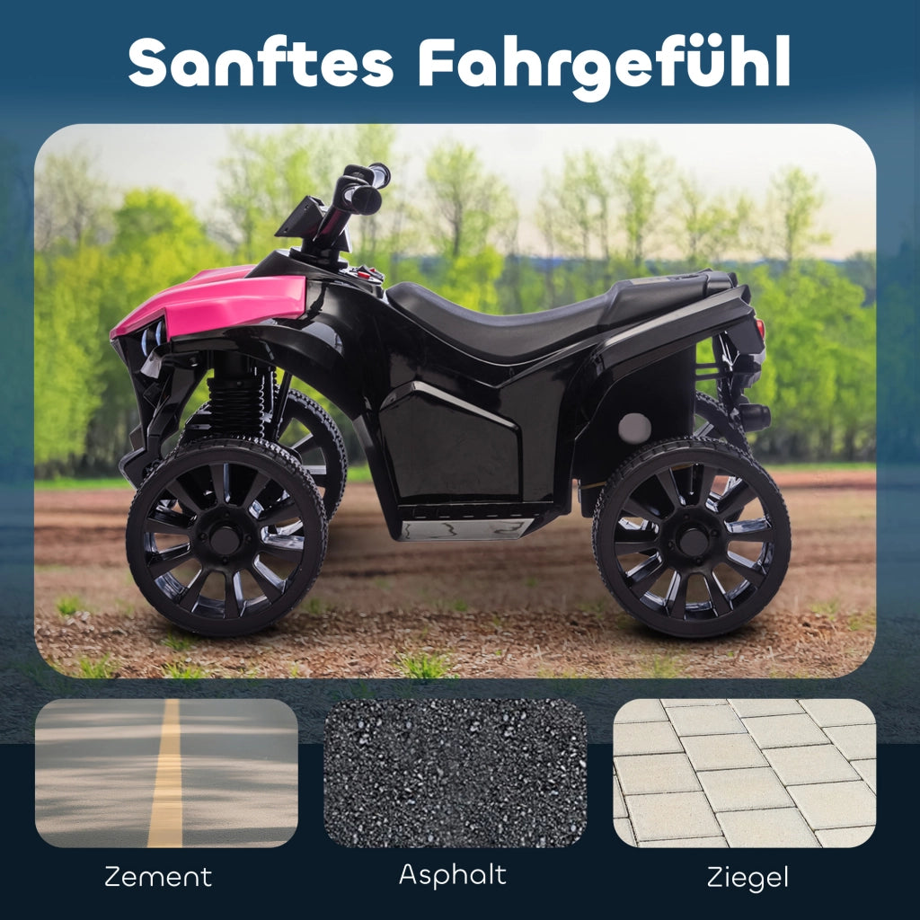 Quad Elettrico per Bambini 6V ¨C Xylo ¨C Rosa con LED e Musica