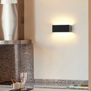 ZMH Applique a LED moderna con luce su e giù lampada da parete nera IP20