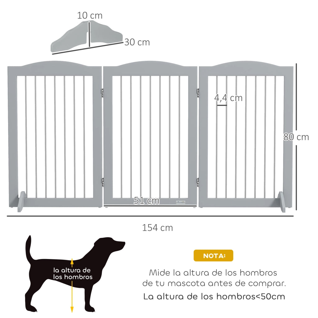 Barriera di Sicurezza per Cani ¨C Minimal ¨C Grigio 154x30x80 cm