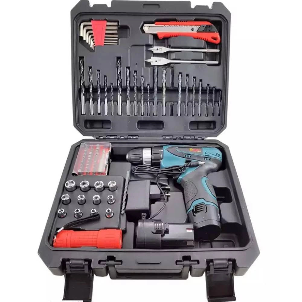 Trade Shop - Set Trapano Avvitatore A Batteria 14,4v A Litio Kit Con 80 Accessori E Valigetta -