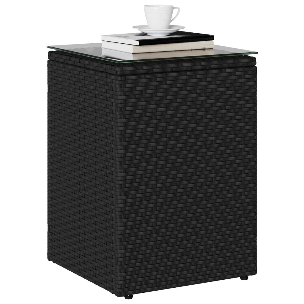 Tavolo laterale | Tavolino Nero polyrattan