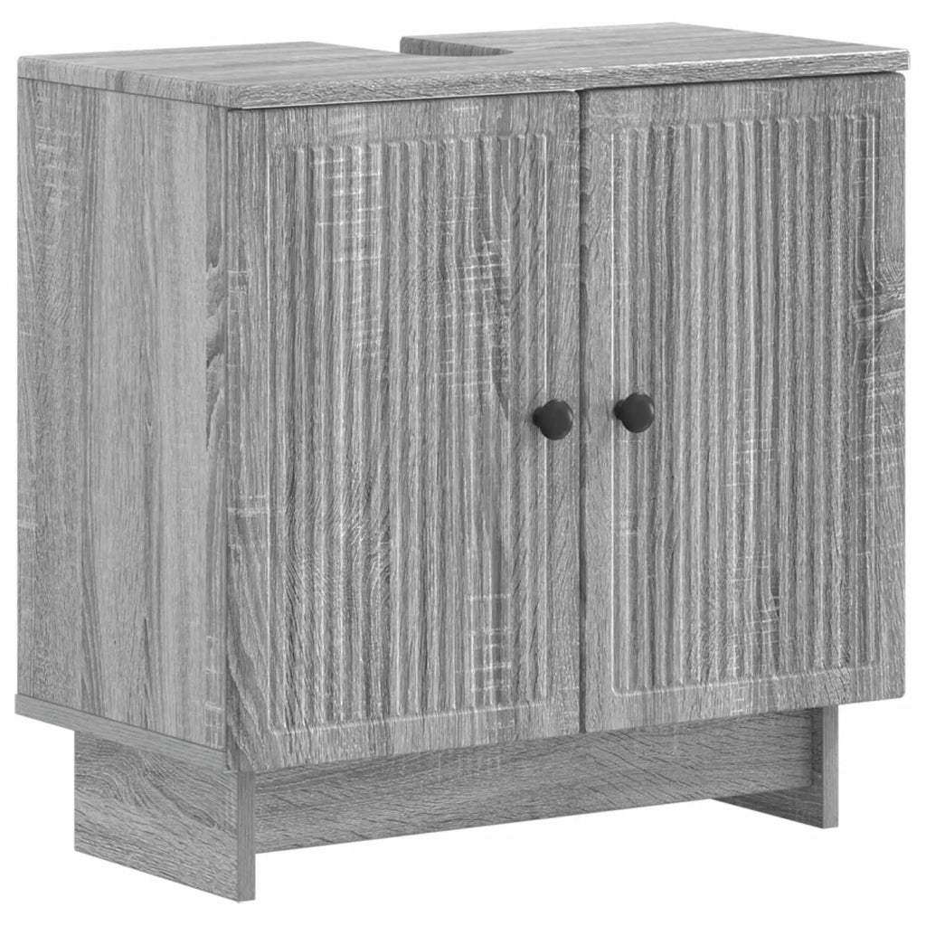 Set di Armadi da Bagno da 2 Pezzi EDE Sonoma grigio 3417987