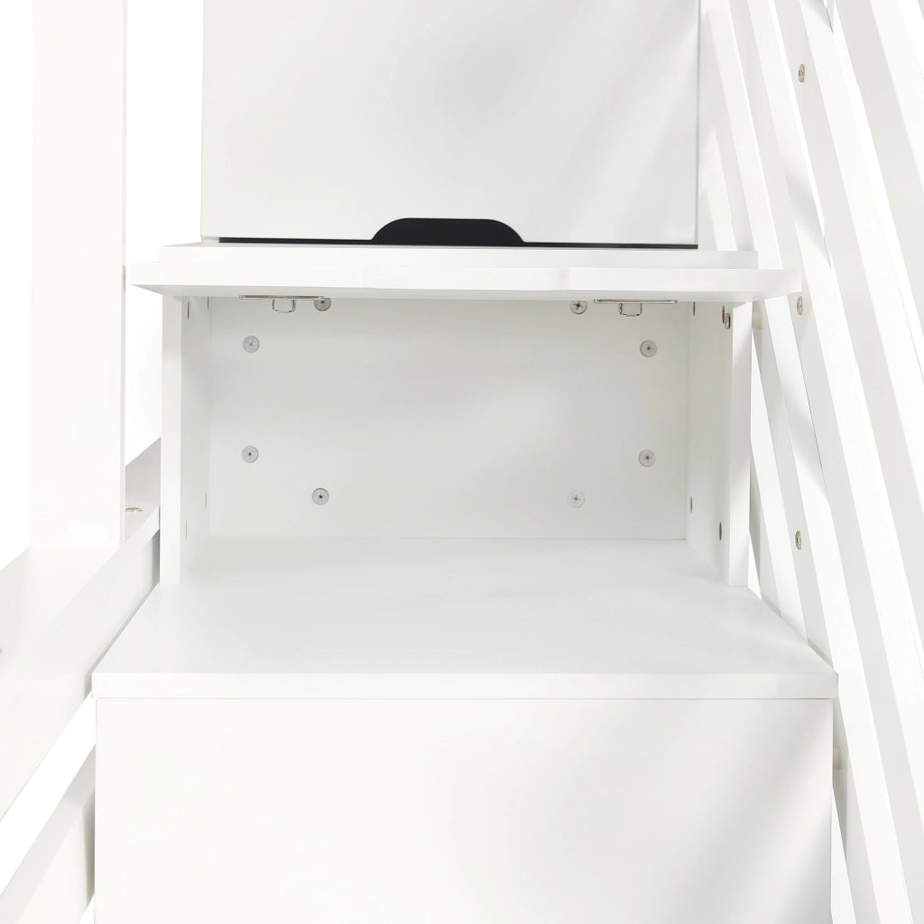 LETTO a castello per bambini 90x200 cm e 140x200 cm Bianco Legno MDF