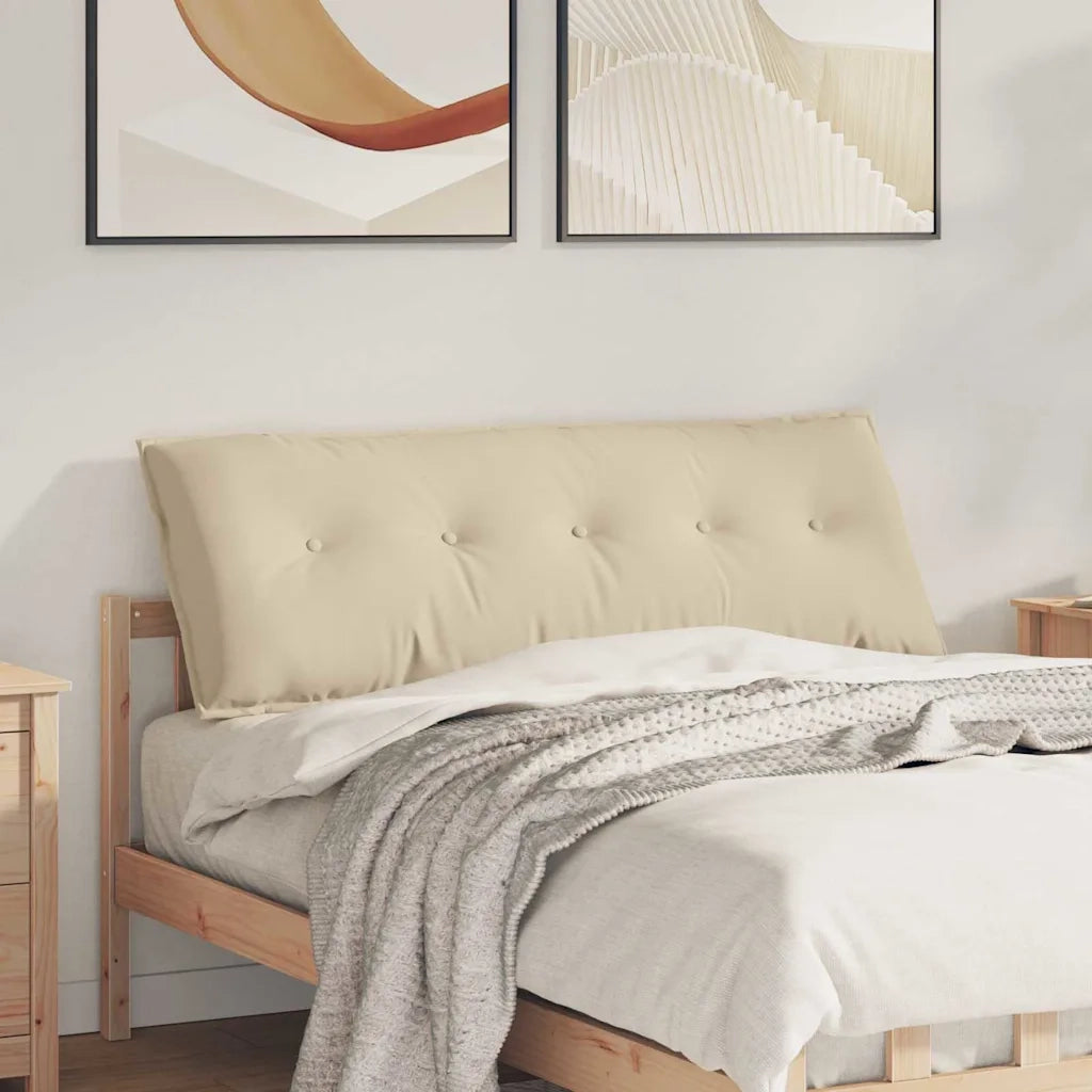 Cuscino per Schiena | Cuscino dorsale Crema 140 x 50 cm Tessuto in Microfibra