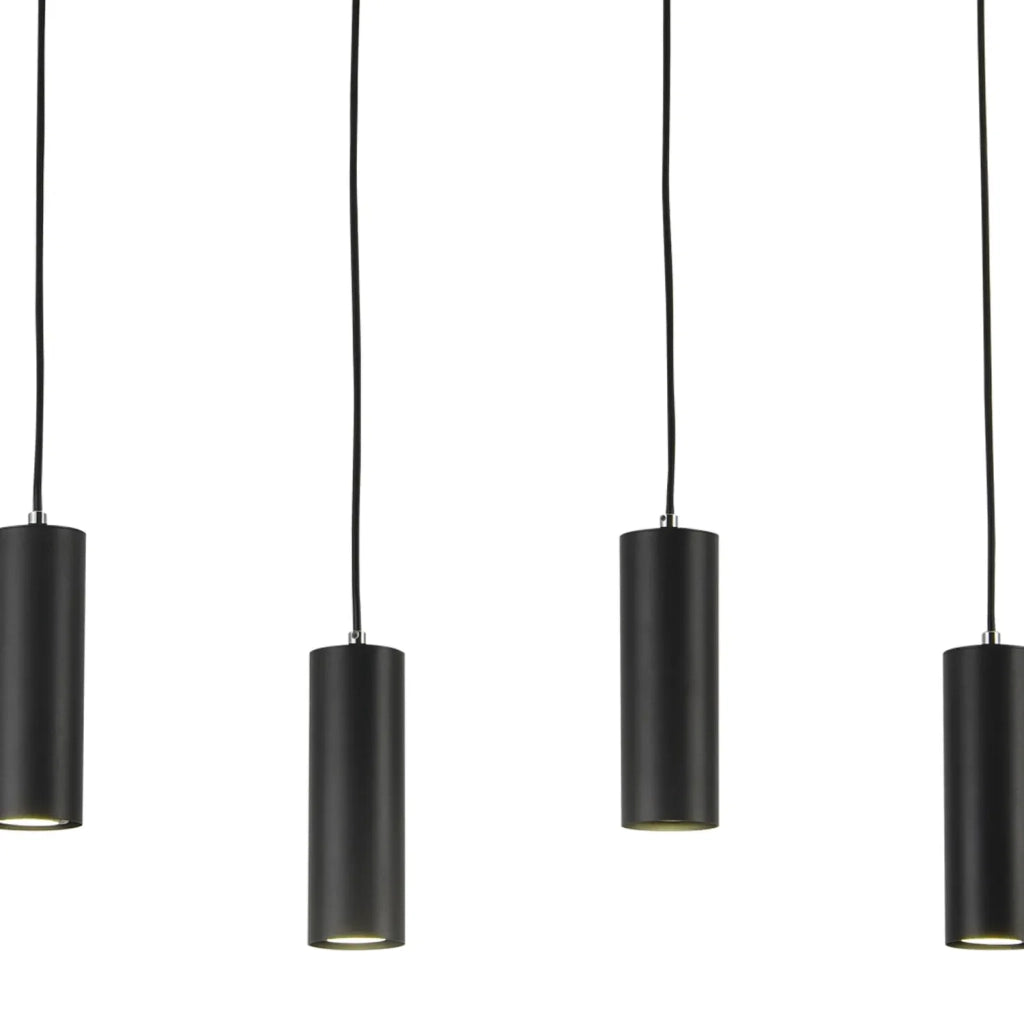 LÚZETE - LAMPADA DA SOFFITTO A 4 LUCI NERA GU10 ADARA