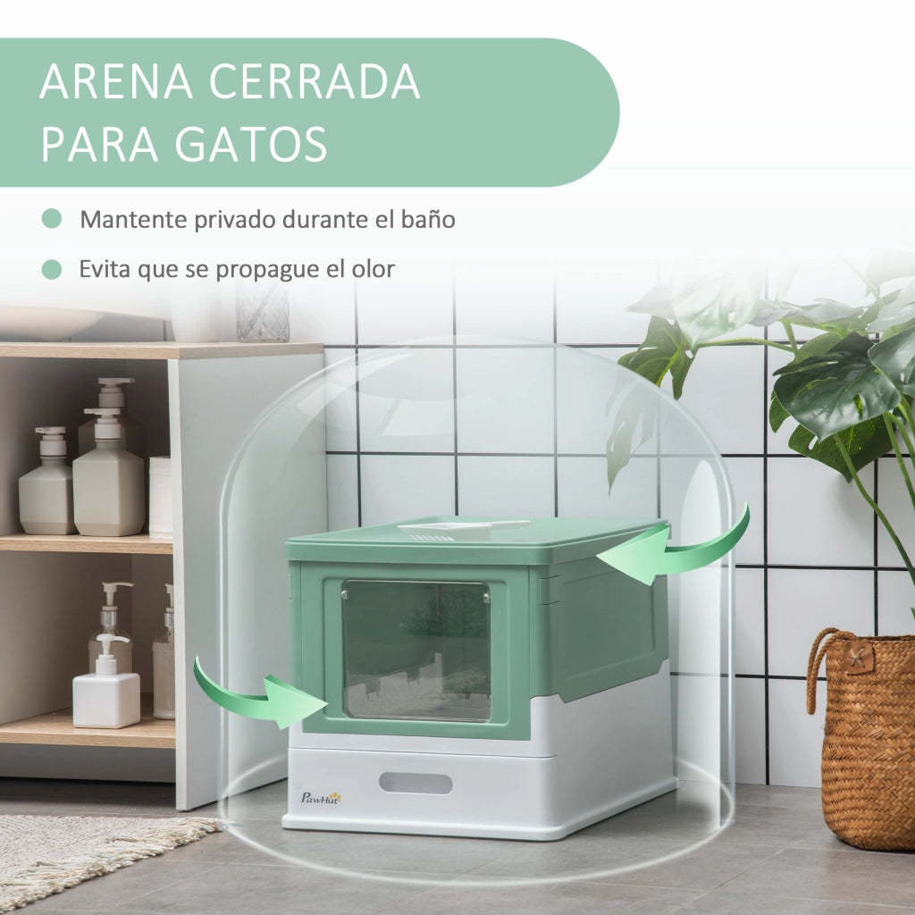 Casetta per Gatti ¨C Minimal ¨C Verde e Bianco 47.5x35.5x36.7 cm