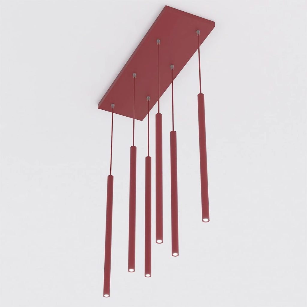 Lampada sospesa SELTER bordeaux metallo 6xG9 Emibig