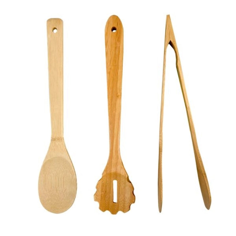 Set 3 pz utensili da cucina di bamboo