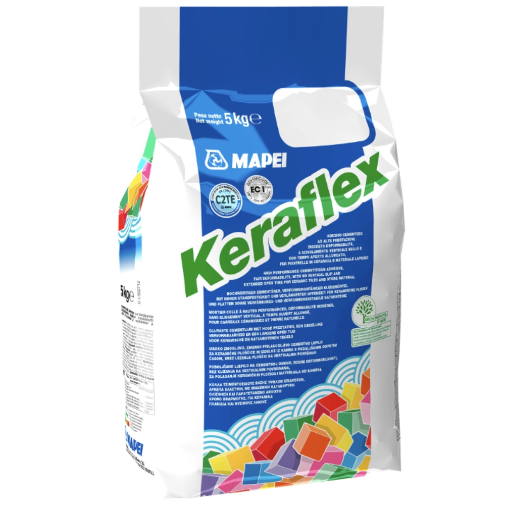 Adesivo cementizio piastrelle presa rapida keraflex colore bianco 5 kg