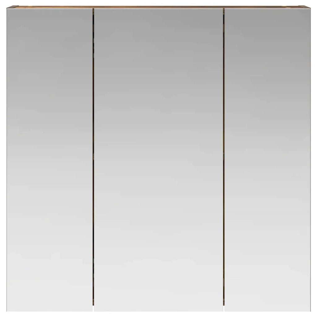 Mobiletto per specchio da bagno Rovere fumé 70 x 14,5 x 70 cm 889091