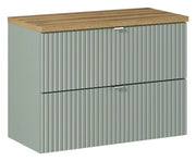 Set mobili bagno 80 cm con piano Line Reed Green 80 cm