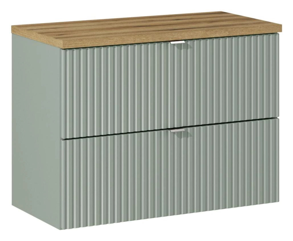 Set mobili bagno 80 cm con piano Line Reed Green 80 cm