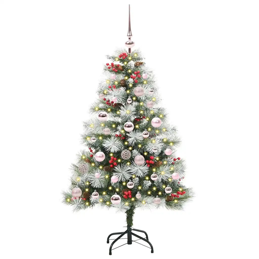 Albero di Natale artificiale Verde e bianco 120 cm 3395163