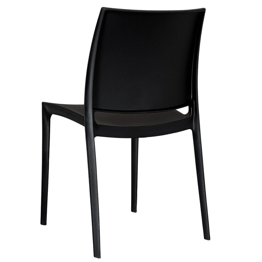 Sedia sala da pranzo set  altea in plastica nero modello confort x 4