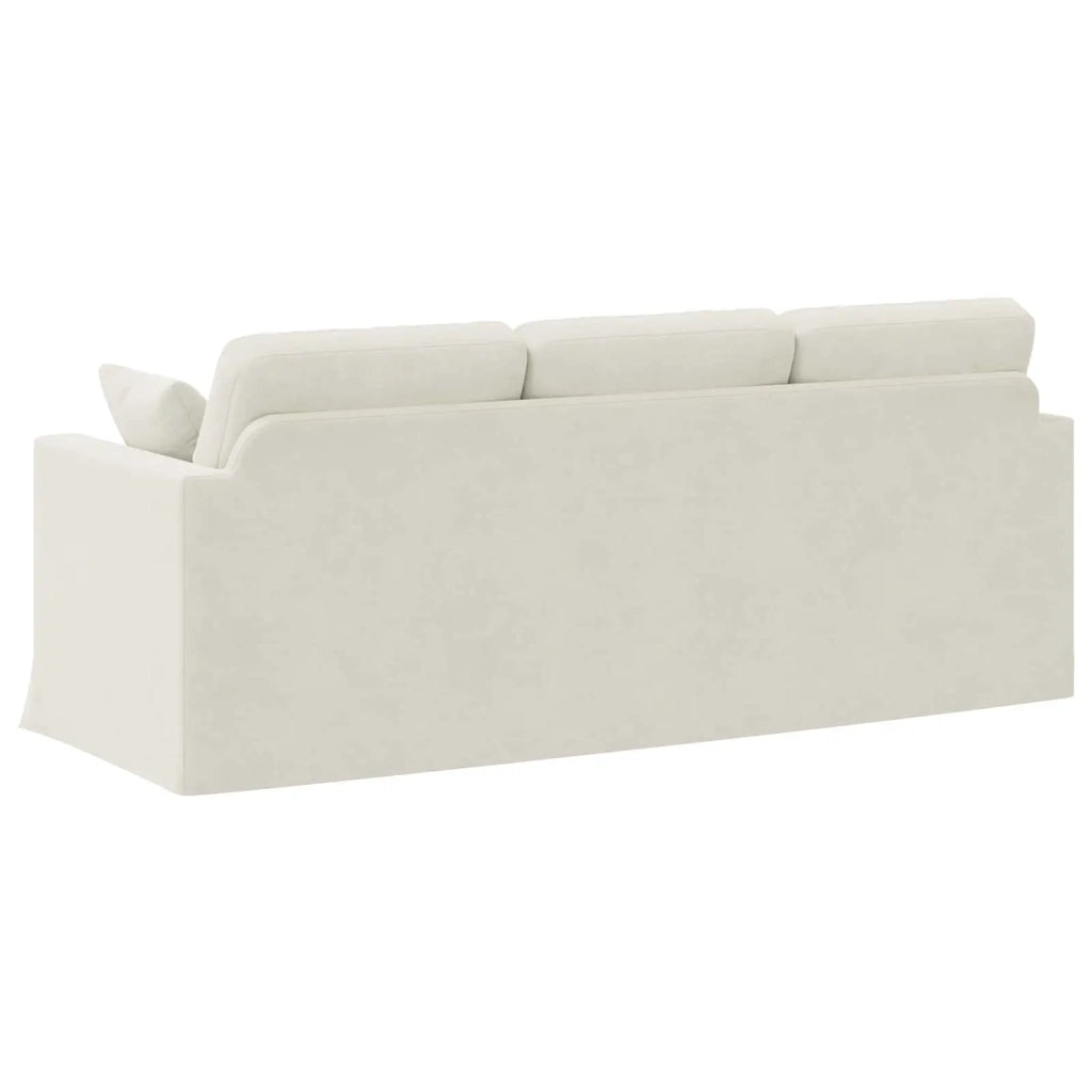 Divano Crema 198 x 78 x 80 cm Velluto 42024438