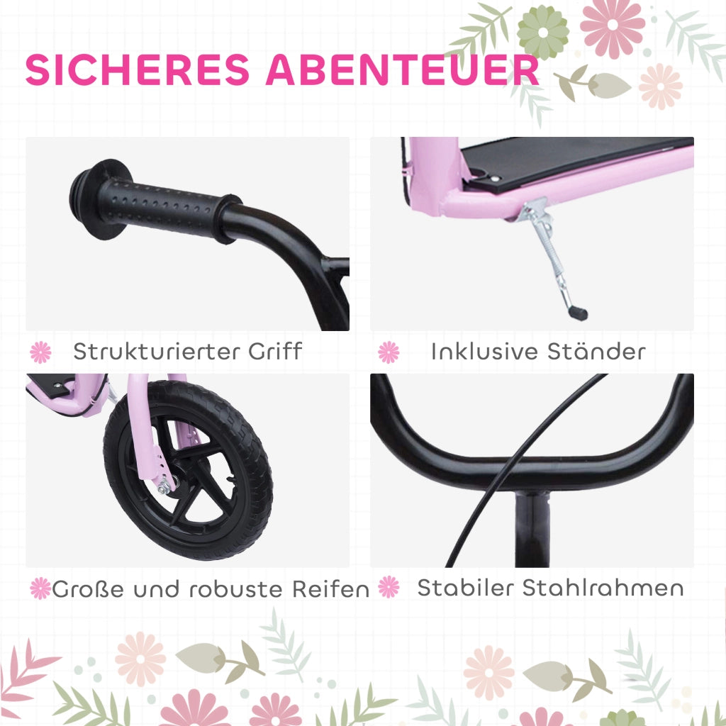 Scooter per bambini Tretroller ¨C zephmum ¨C rosa 120x52x88 cm