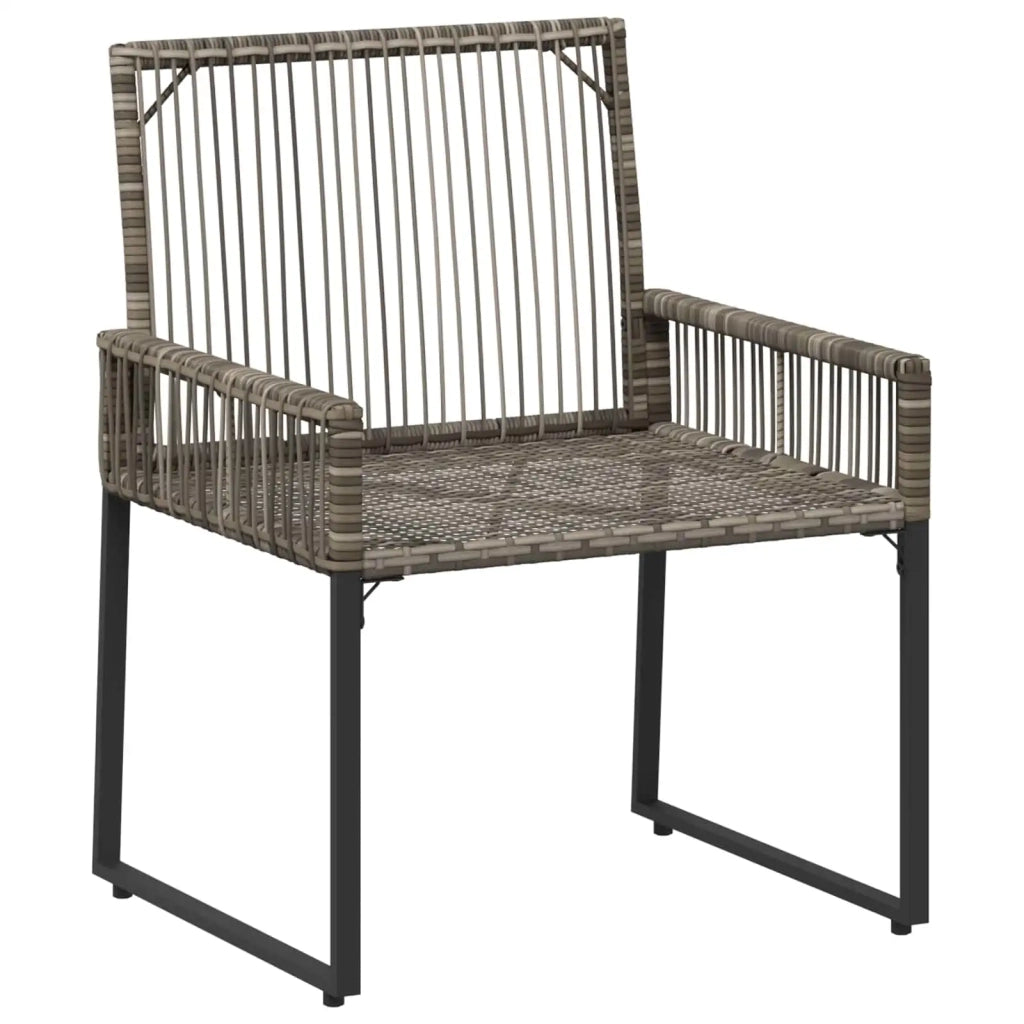 Set di Mobili da Esterno 7 pcs Grigio e Blu Navy polyrattan 42025158