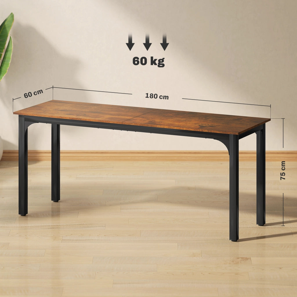 Scrivania da computer rustica in legno con cassetti ¨C Minimal ¨C marrone 100x50x75