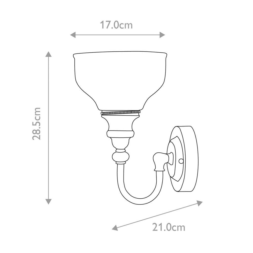 Applique bagno Cheadle cromo LED G9 3W IP44 Elstead