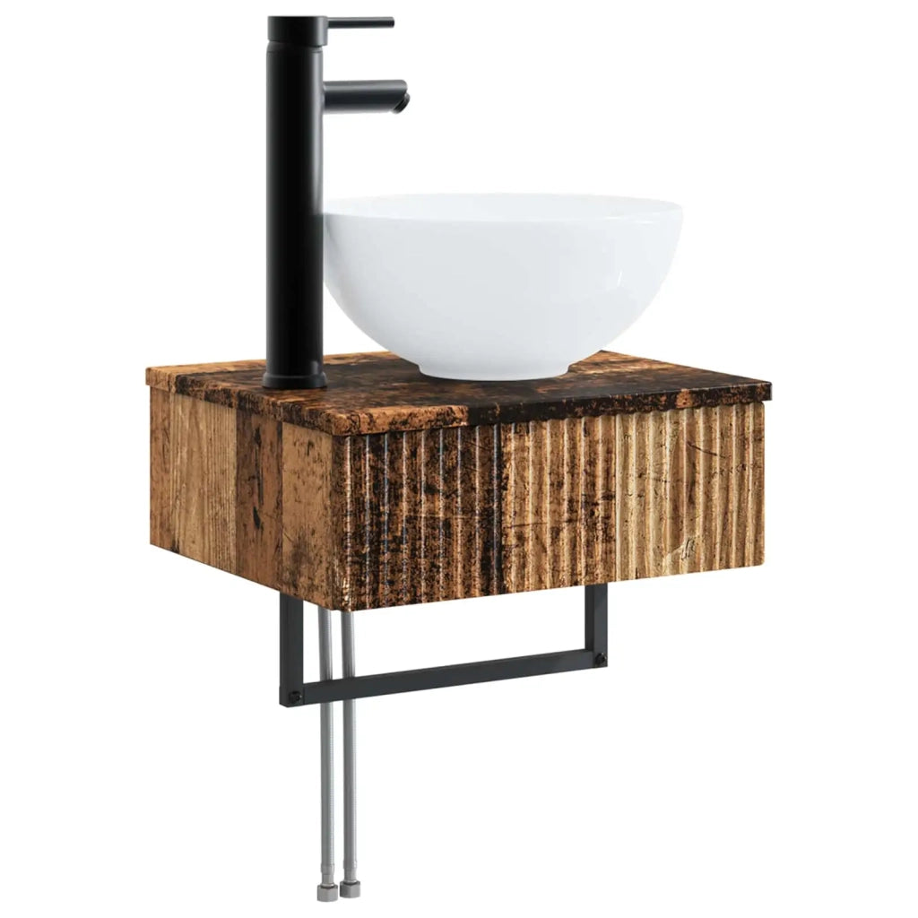 Set di mobili per il bagno 5 pz Legno antico 3407245