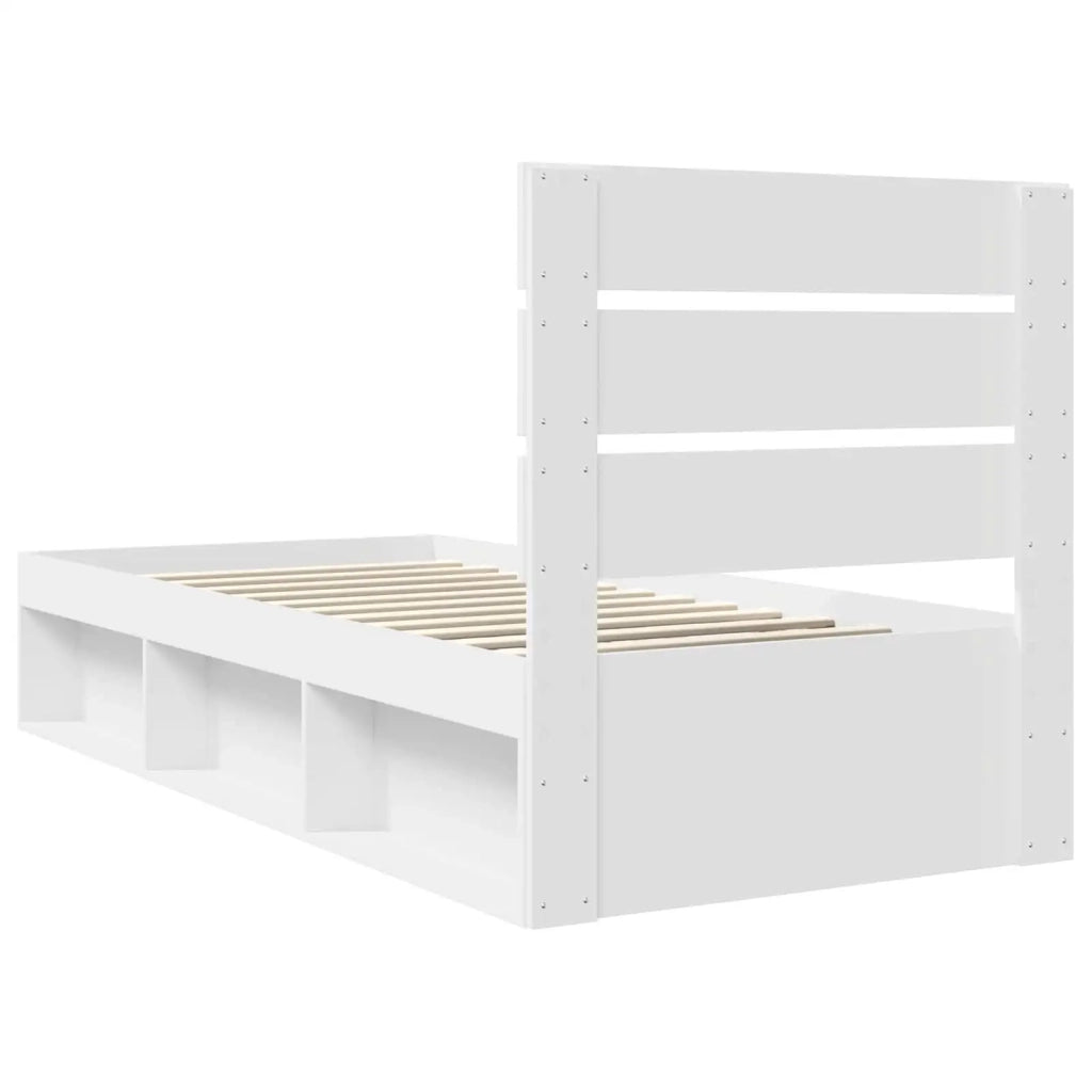Struttura del letto Bianco 90 x 190 cm Pino massello 3411792