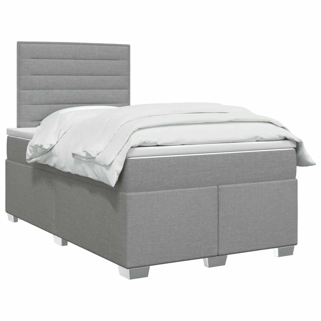 Letto box spring con materasso Grigio Chiaro 120 x 200 cm 3453374