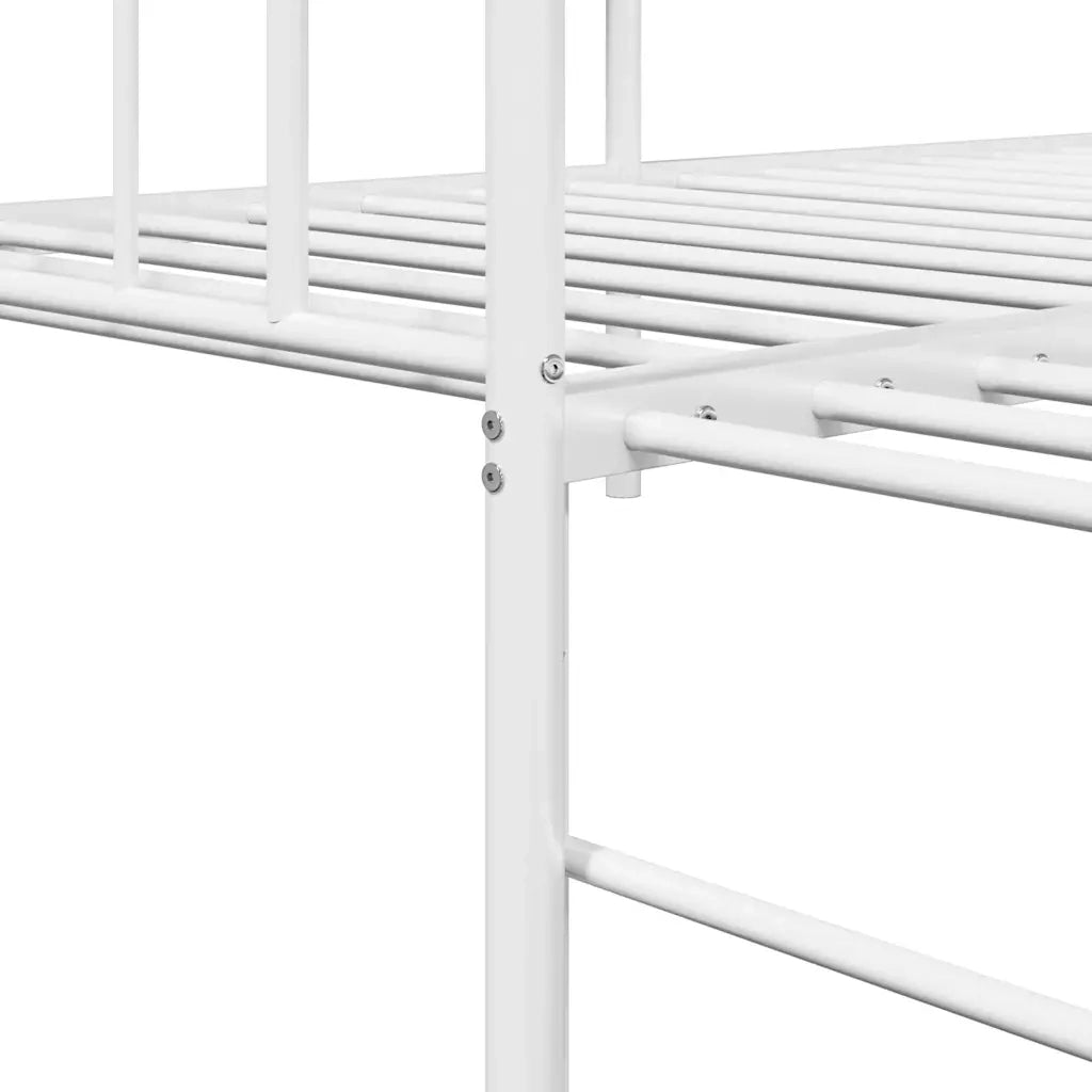 Struttura per letto di giorno Bianco 100 x 190 cm Acciaio 42002681