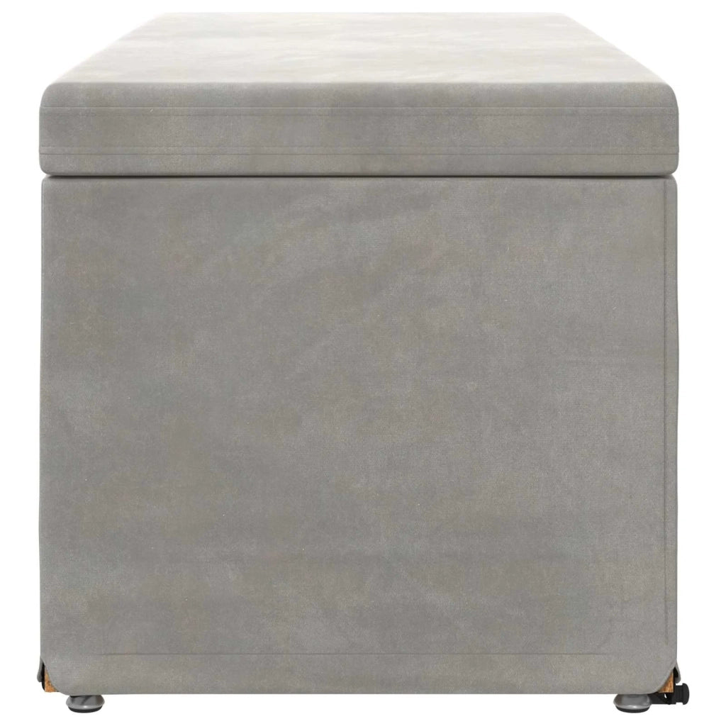 Pouf Grigio chiaro Velluto e Legno Ingegnerizzato 876795