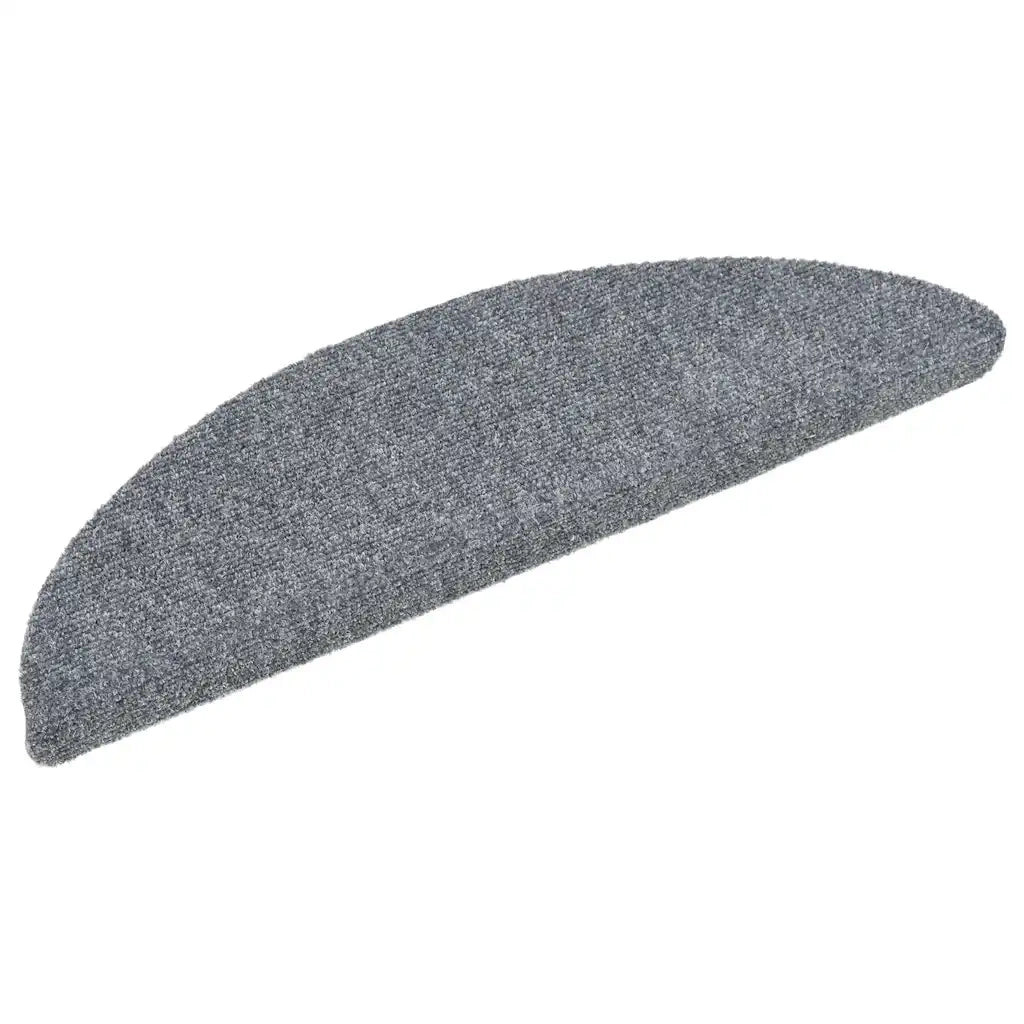 Tappetini per scale autoadesivi 20 pz 56x17x3 cm Grigio chiaro semicircolari 3365670