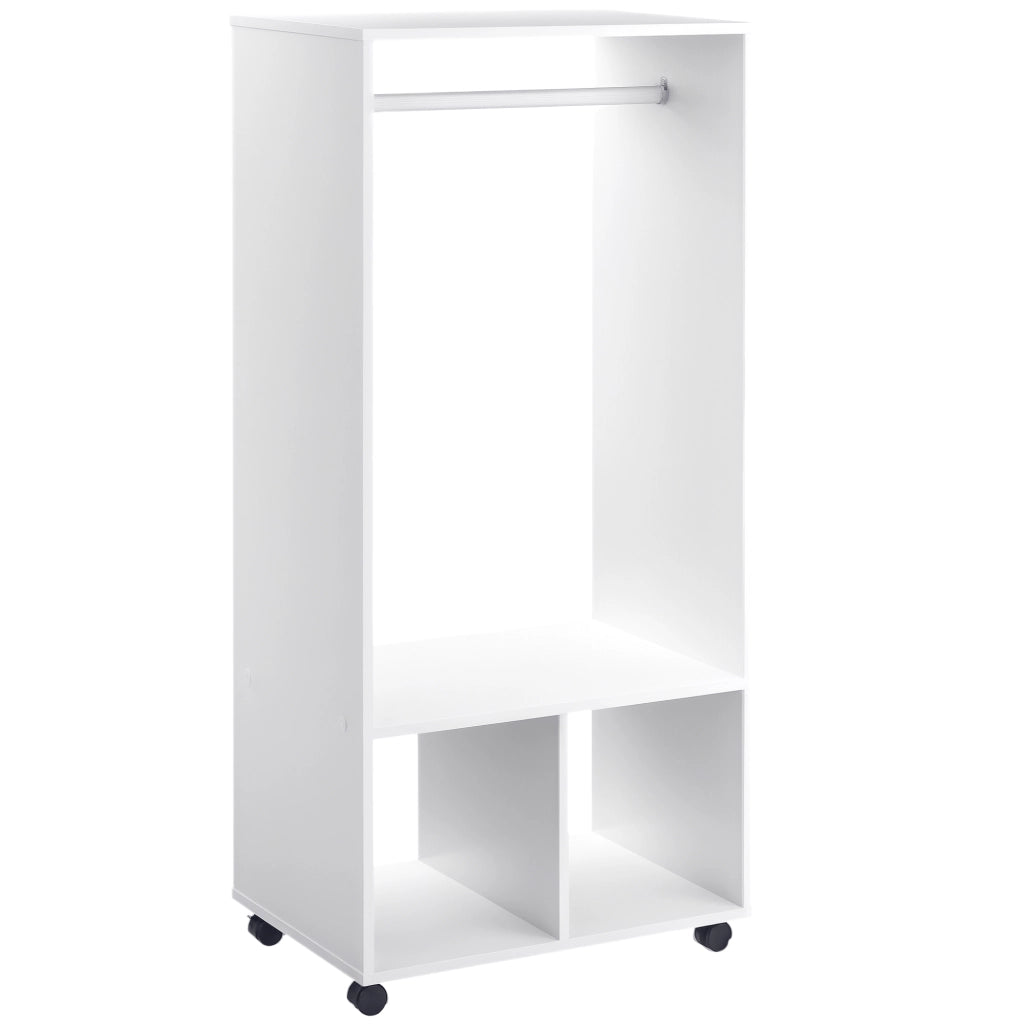 Armadio a rulli con appendiabiti e ripiani ¨C Minimal ¨C 60x40x128 Bianco